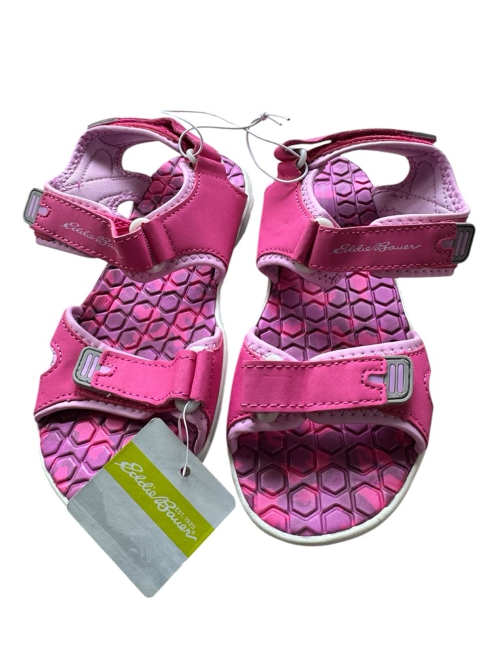 Eddie Bauer Cascadia Sandals Pink Women 3 Youth 1-2 Outdoor Adjustable NWT - Picture 3 of 5
